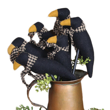 Crow on Stick Pack of 6 ON000098 - The Fox Decor